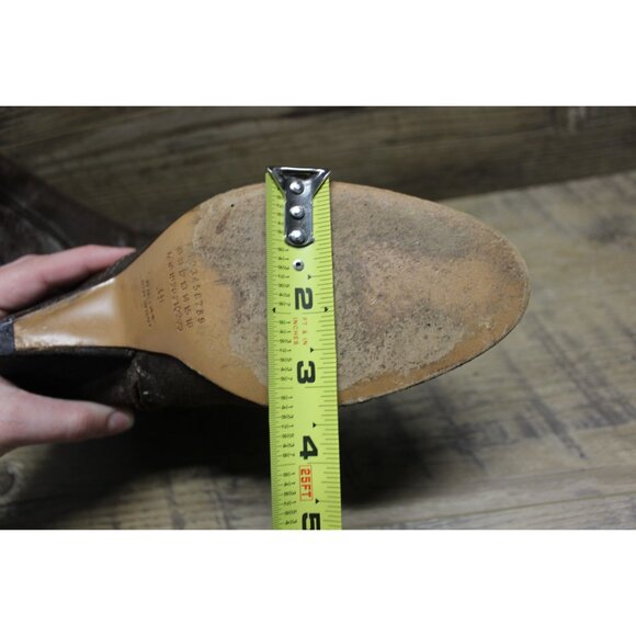 Maison‎ Martin Margiela distressed suede leather triangle wedge heel ankle boots - Picture 9 of 16